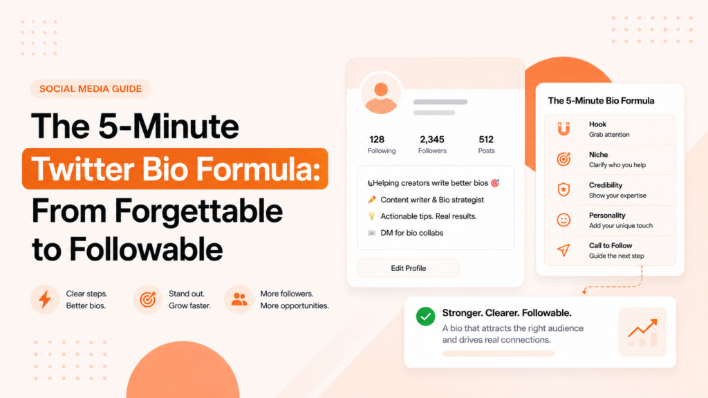 The 5-minute Twitter bio formula for creating a clear and followable profile