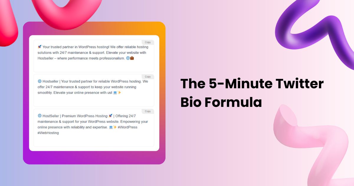 The 5-Minute Twitter Bio Formula