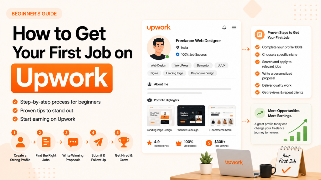 How to get your first job on Upwork with a strong profile, targeted applications, and personalized proposals