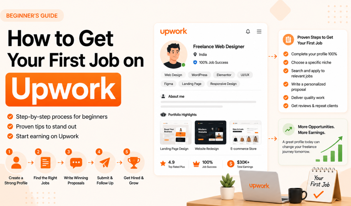 How to get your first job on Upwork with a strong profile, targeted applications, and personalized proposals