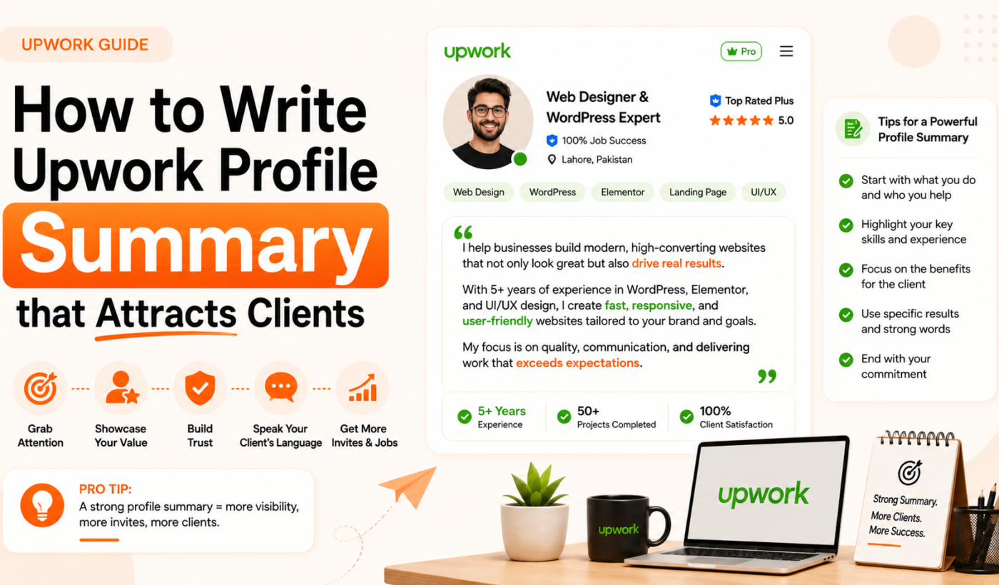 How to write an Upwork profile summary that attracts clients with clear value, strong skills, and client-focused results