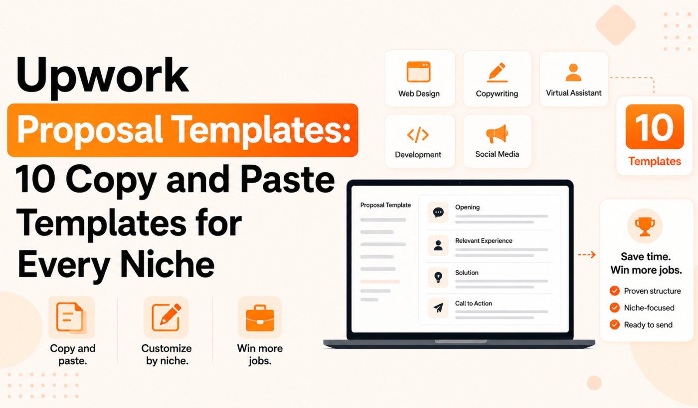 Upwork proposal templates with 10 copy and paste templates for different freelance niches