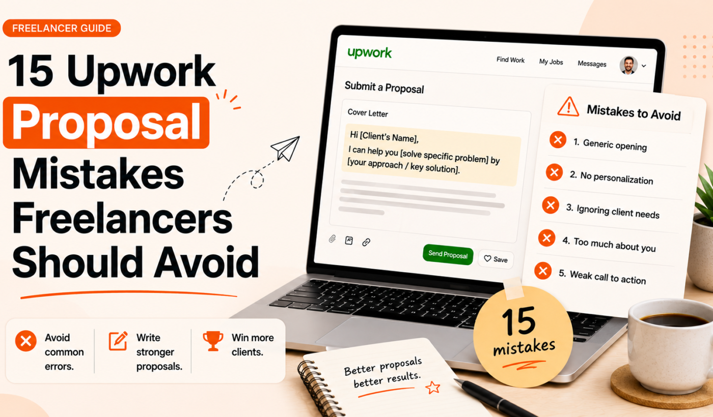 15 common Upwork proposal mistakes freelancers should avoid to improve proposal quality and win more clients