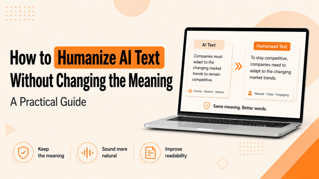 How to humanize AI text without changing the meaning by making writing sound more natural and readable