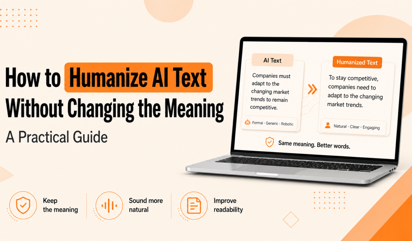 How to humanize AI text without changing the meaning by making writing sound more natural and readable