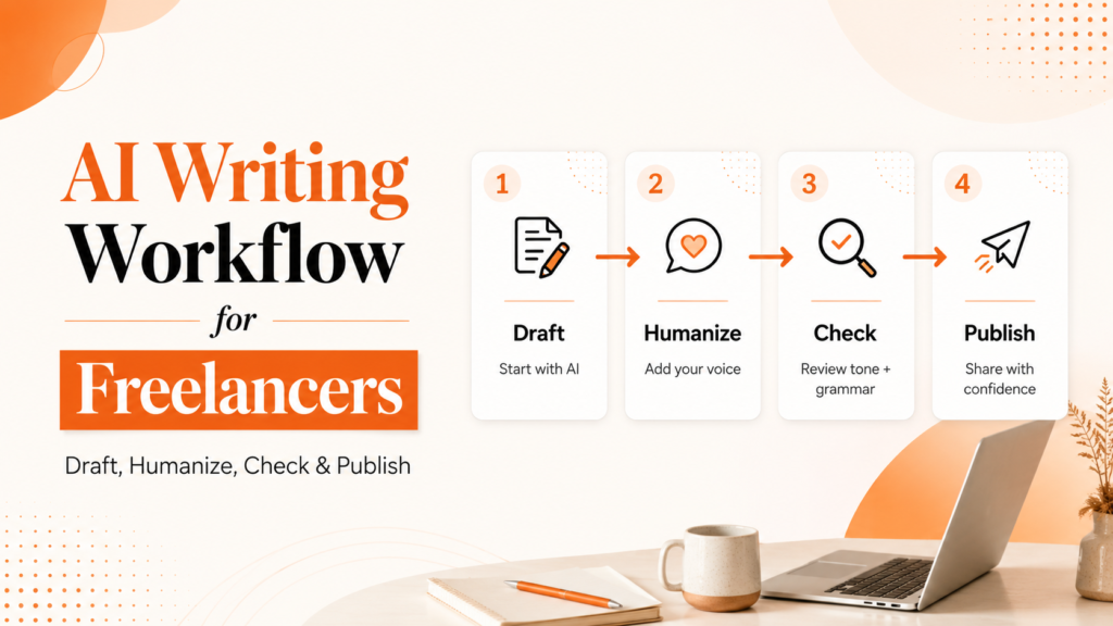AI Writing Workflow for Freelancers: Draft, Humanize, Check and Publish