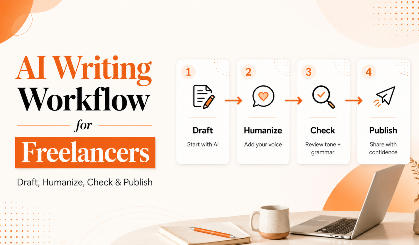 AI Writing Workflow for Freelancers: Draft, Humanize, Check and Publish
