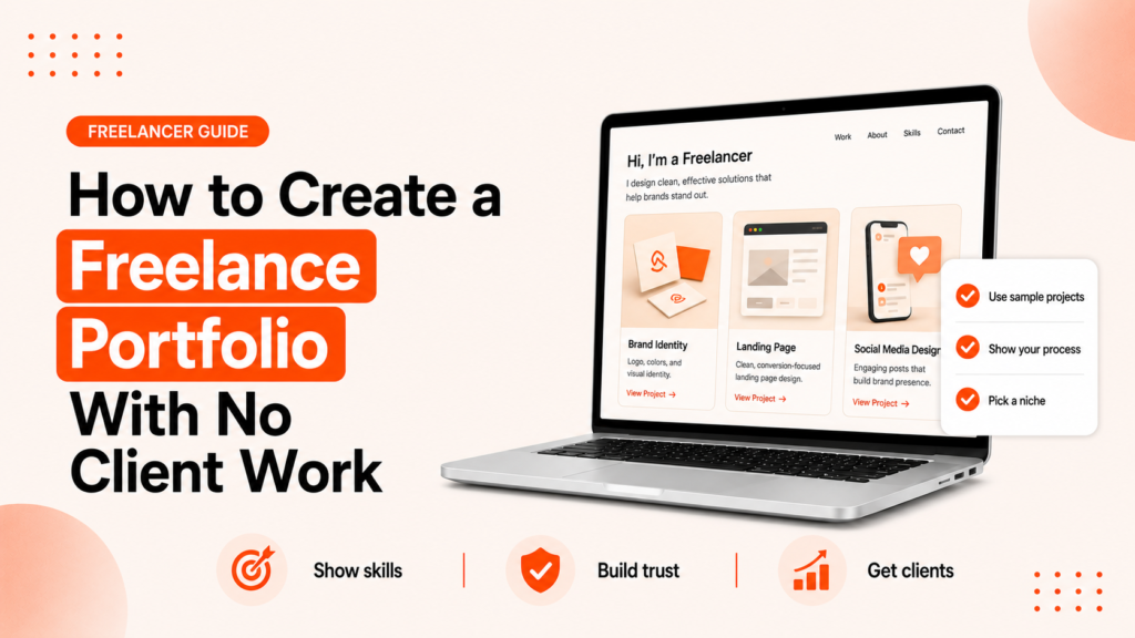 How to create a freelance portfolio with no client work using sample projects to show skills and attract clients
