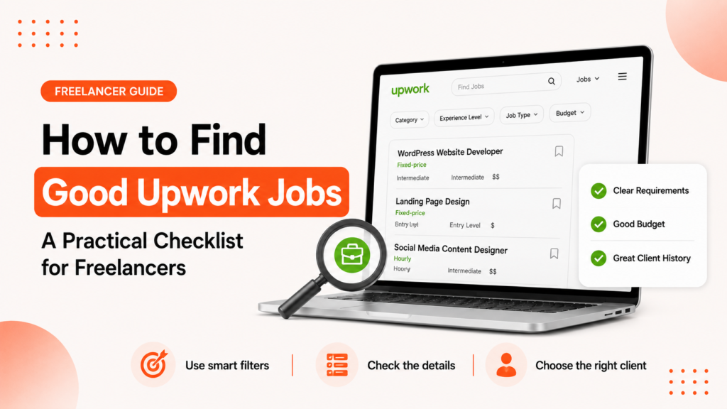 How to find good Upwork jobs practical checklist for freelancers featured image