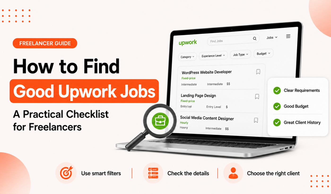 How to find good Upwork jobs practical checklist for freelancers featured image