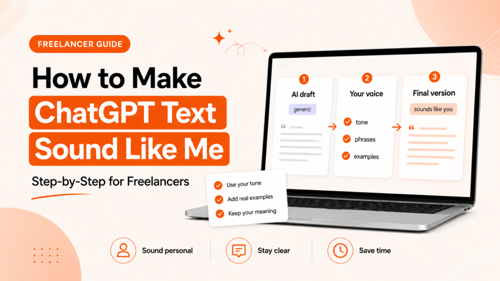 How to make ChatGPT text sound like me step-by-step guide for freelancers featured image