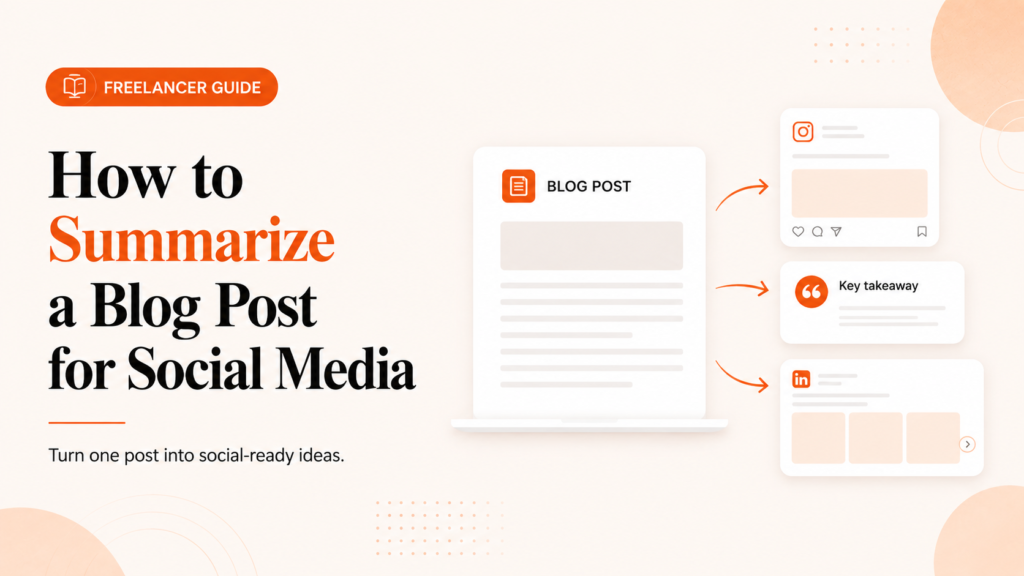 How to summarize a blog post for social media featured image