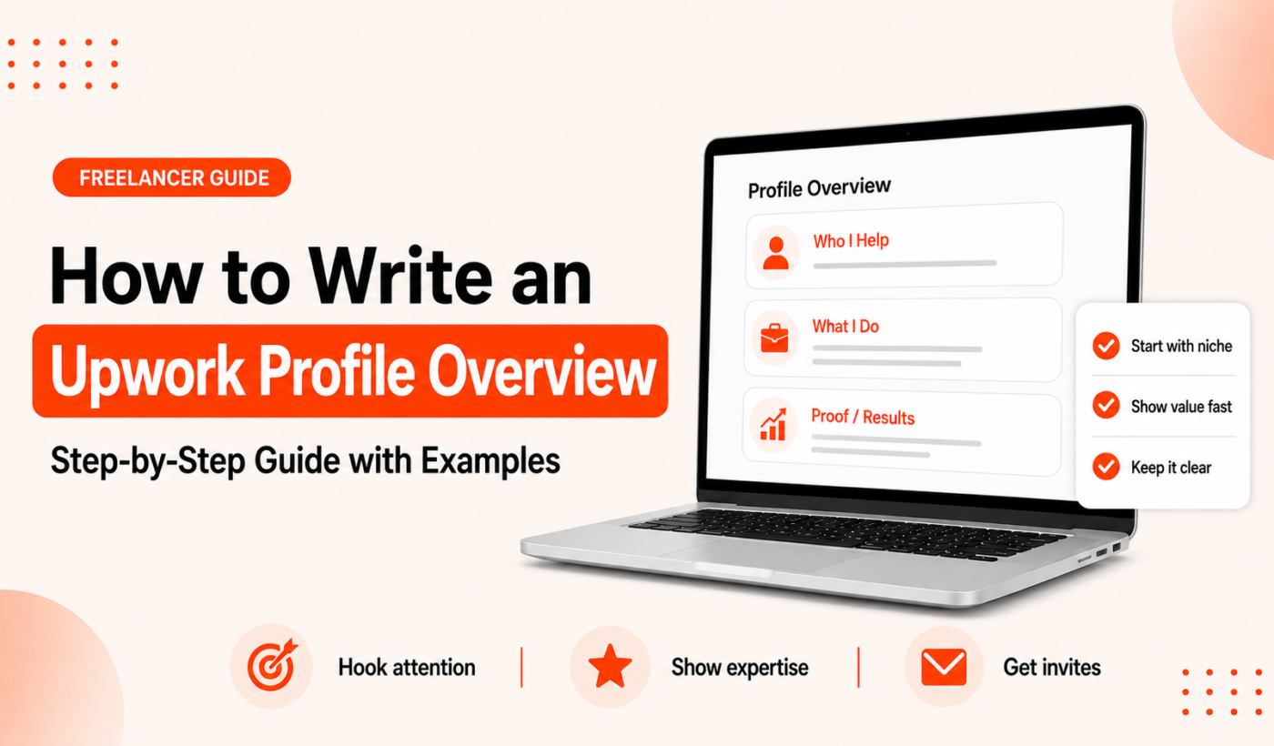 How to write an Upwork profile overview step by step with examples featured image