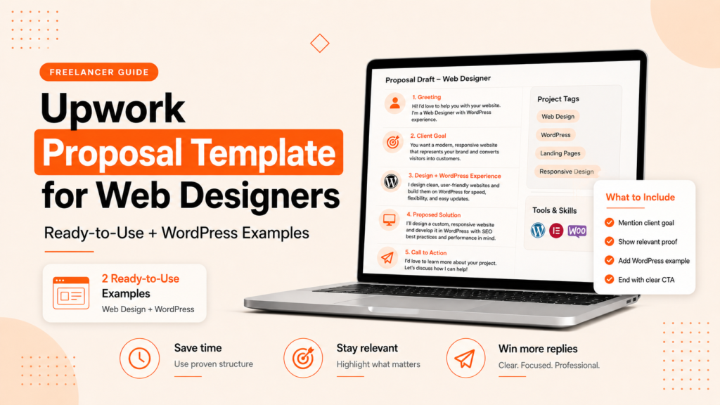 Upwork proposal template for web designers with ready-to-use WordPress examples featured image