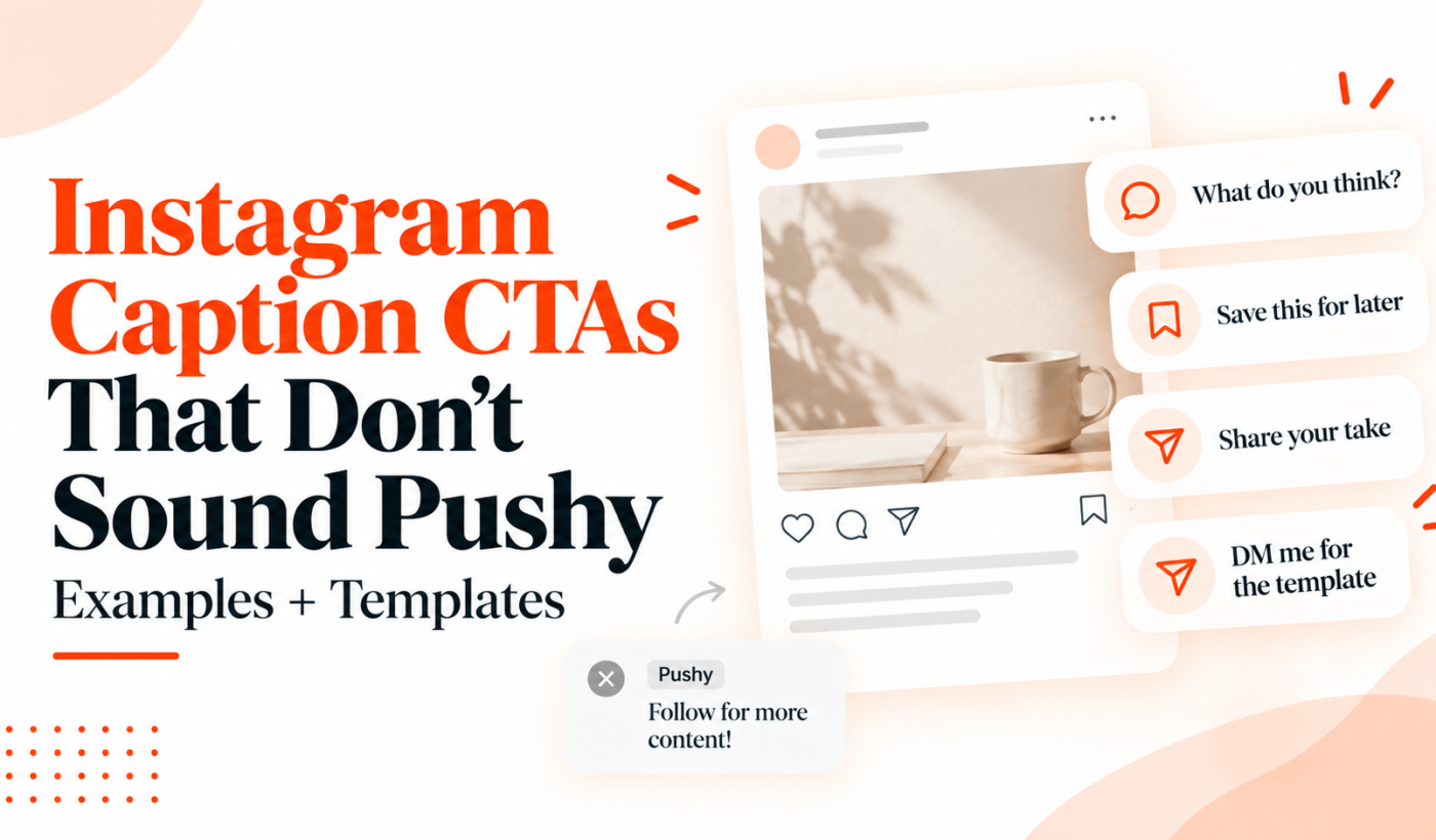 Instagram caption CTAs that don’t sound pushy featured image with examples and templates